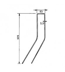 Dent ad. de panier kuhn 6250630