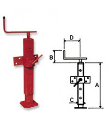 Bequille avec fixation reglable carré 50