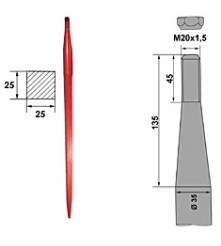 Dent genre Kongskilde E20 35X800 AD