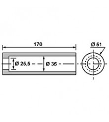 Douille de dent genre Mailleux D35