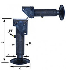 Bequille Hydraulique diam. 65x83 6 T course 250 mm