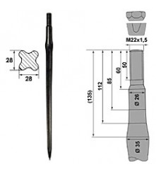 Dent genre Agram BE F22 35X1100 SDT