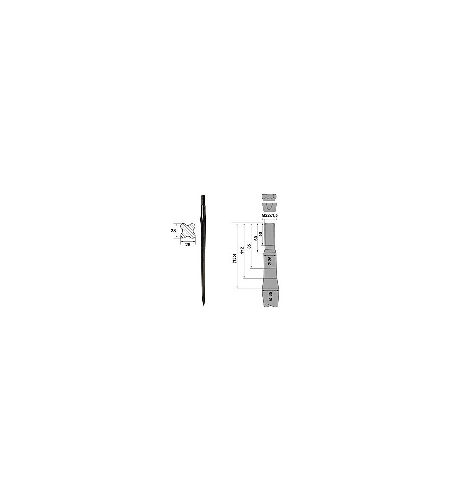 Dent genre Agram BE F22 35X1100 SDT Dent genre Agram BE F22 35X1100 SDT