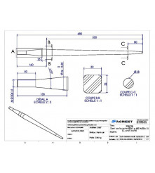 Dent droite conique E20 35X680 AD